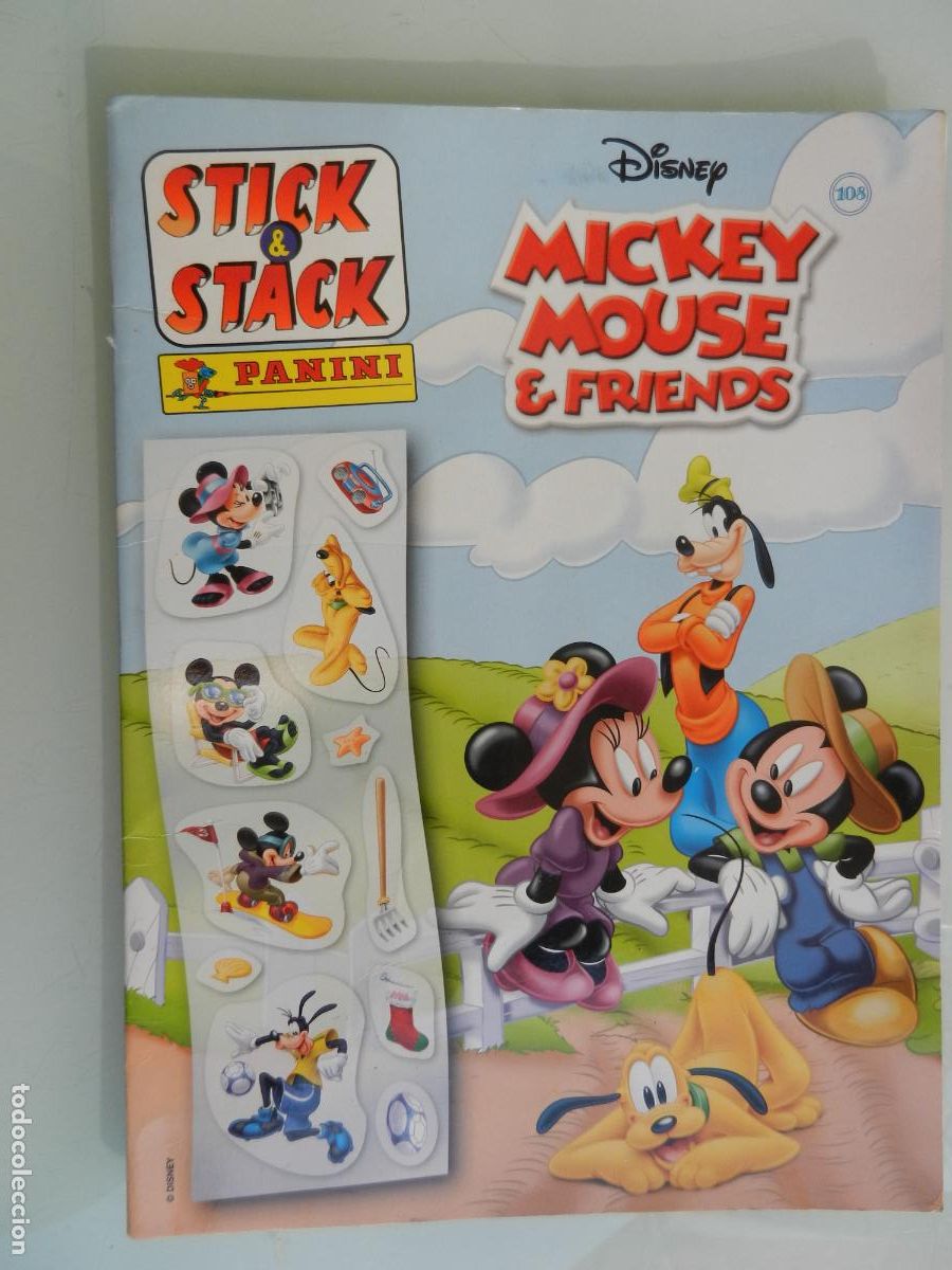 Libros antiguos: STICK & STACK . MICKEY MOUSE & FRIENDS - DISNEY - N&ordm; 108 - PANINI - Foto 1