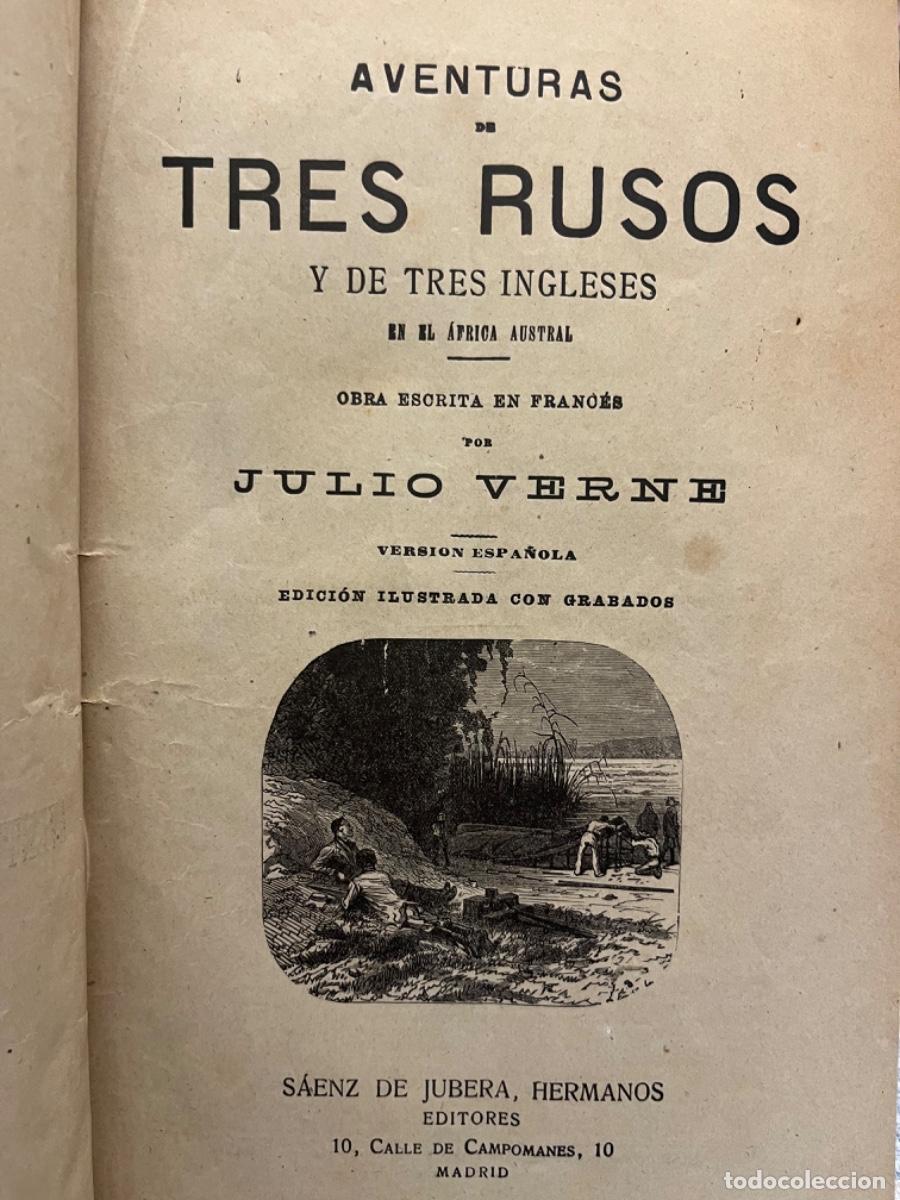 Libros antiguos: Obras de Julio Verne ( Ed. S&aacute;enz de Jubera) - Foto 3