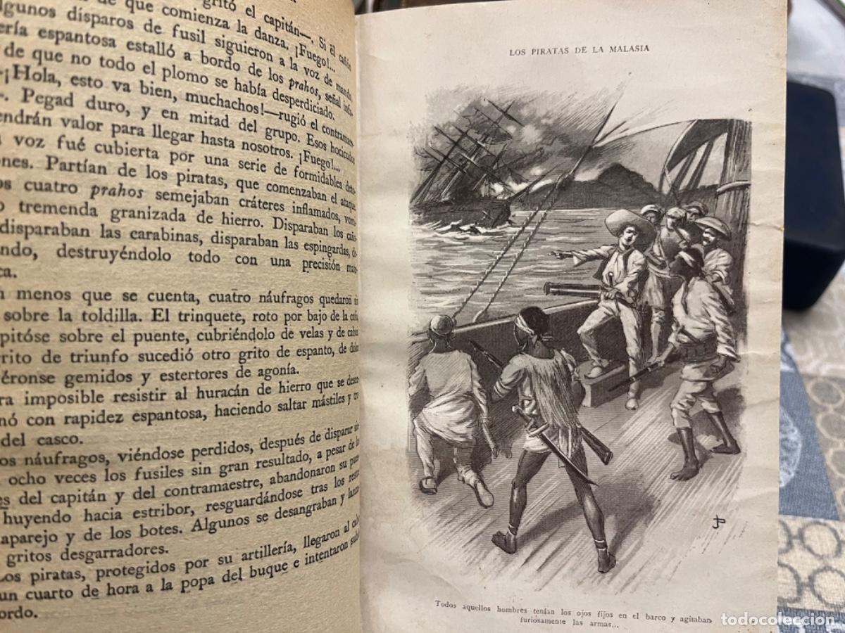 Libros antiguos: Salgari, Emilio.- Los piratas de Malasia. - Foto 4