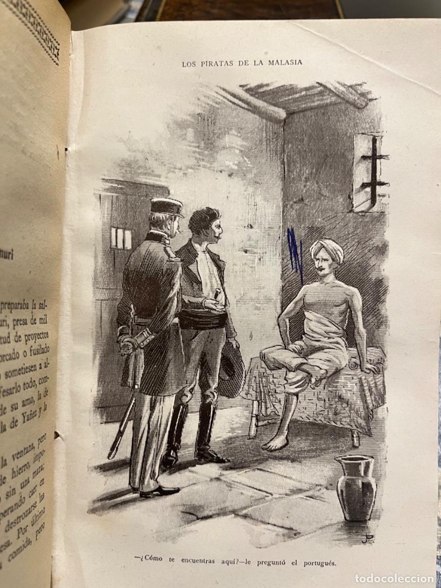 Libros antiguos: Salgari, Emilio.- Los piratas de Malasia. - Foto 6
