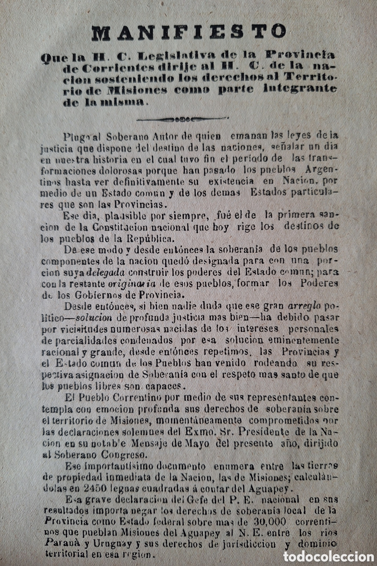 Libros antiguos: COLECCION DE 3 OBRAS DATOS Y DOCUMENTOS REFERENTES A MISIONES COMO INTEGRANTE DE CORRIENTES 1877 - Foto 3