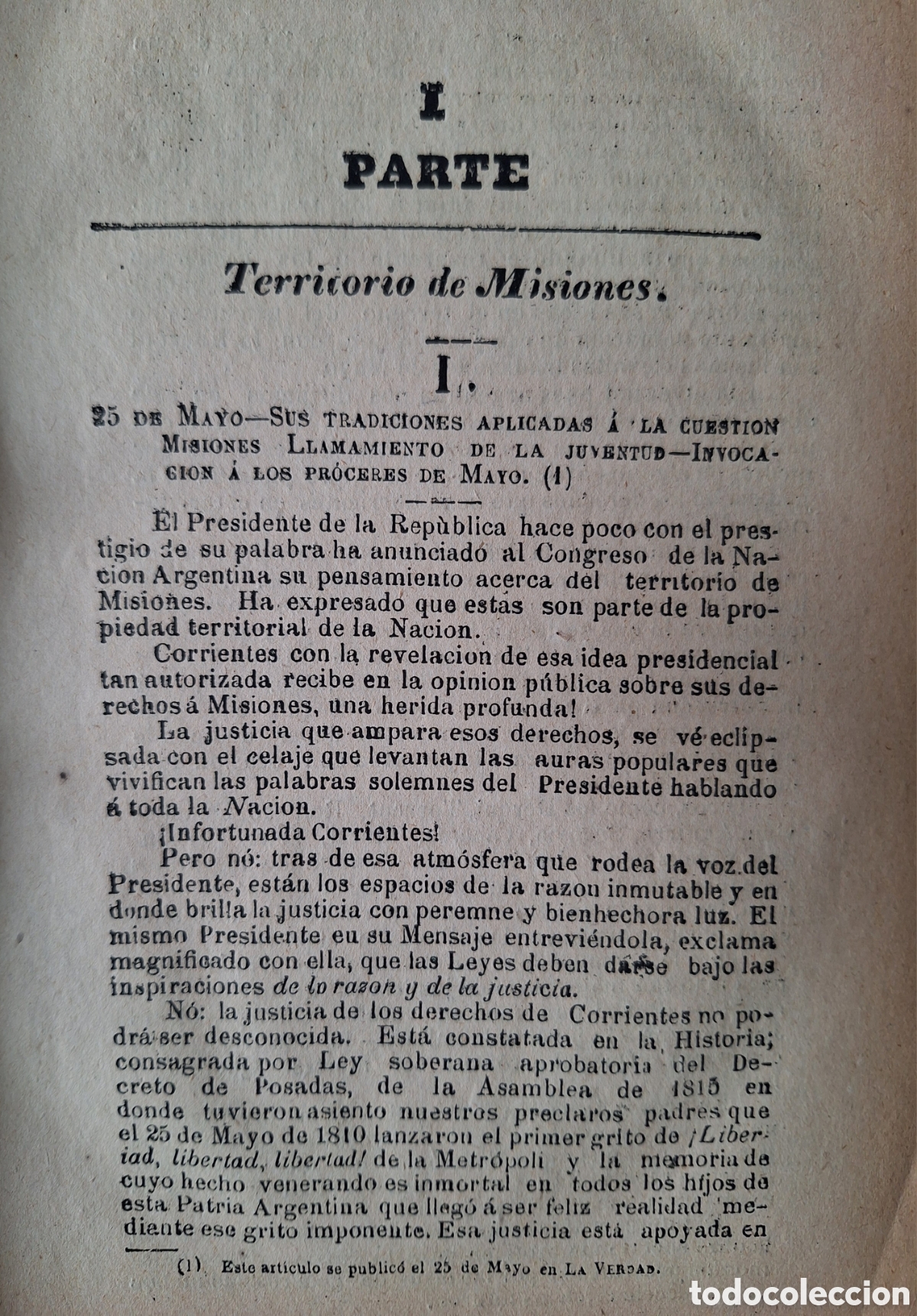 Libros antiguos: COLECCION DE 3 OBRAS DATOS Y DOCUMENTOS REFERENTES A MISIONES COMO INTEGRANTE DE CORRIENTES 1877 - Foto 4