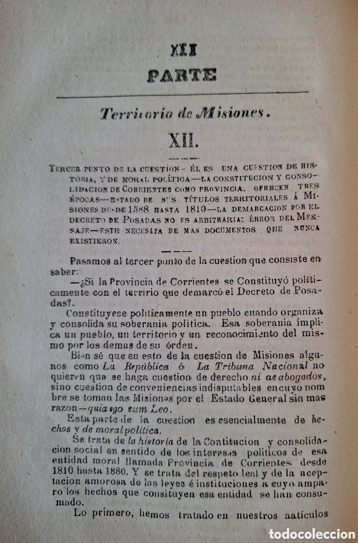 Libros antiguos: COLECCION DE 3 OBRAS DATOS Y DOCUMENTOS REFERENTES A MISIONES COMO INTEGRANTE DE CORRIENTES 1877 - Foto 6
