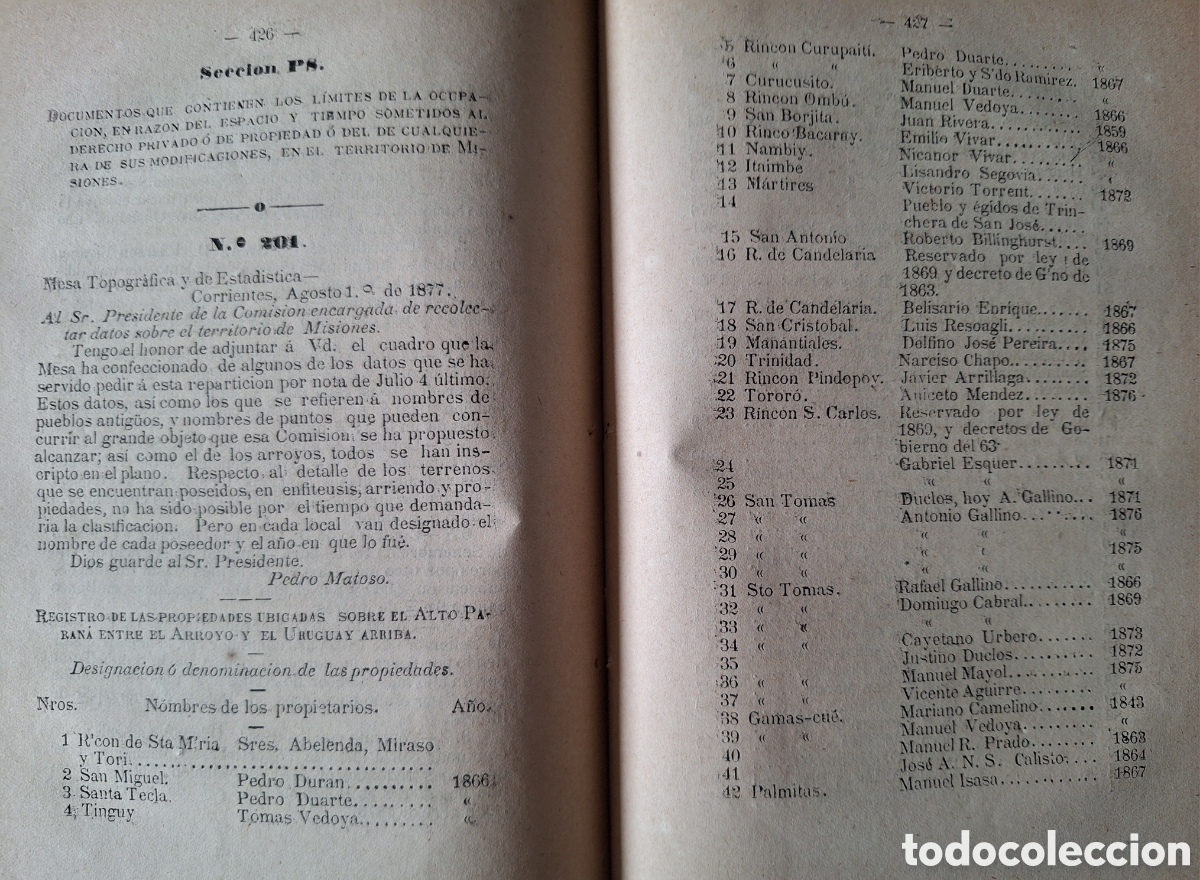 Libros antiguos: COLECCION DE 3 OBRAS DATOS Y DOCUMENTOS REFERENTES A MISIONES COMO INTEGRANTE DE CORRIENTES 1877 - Foto 12