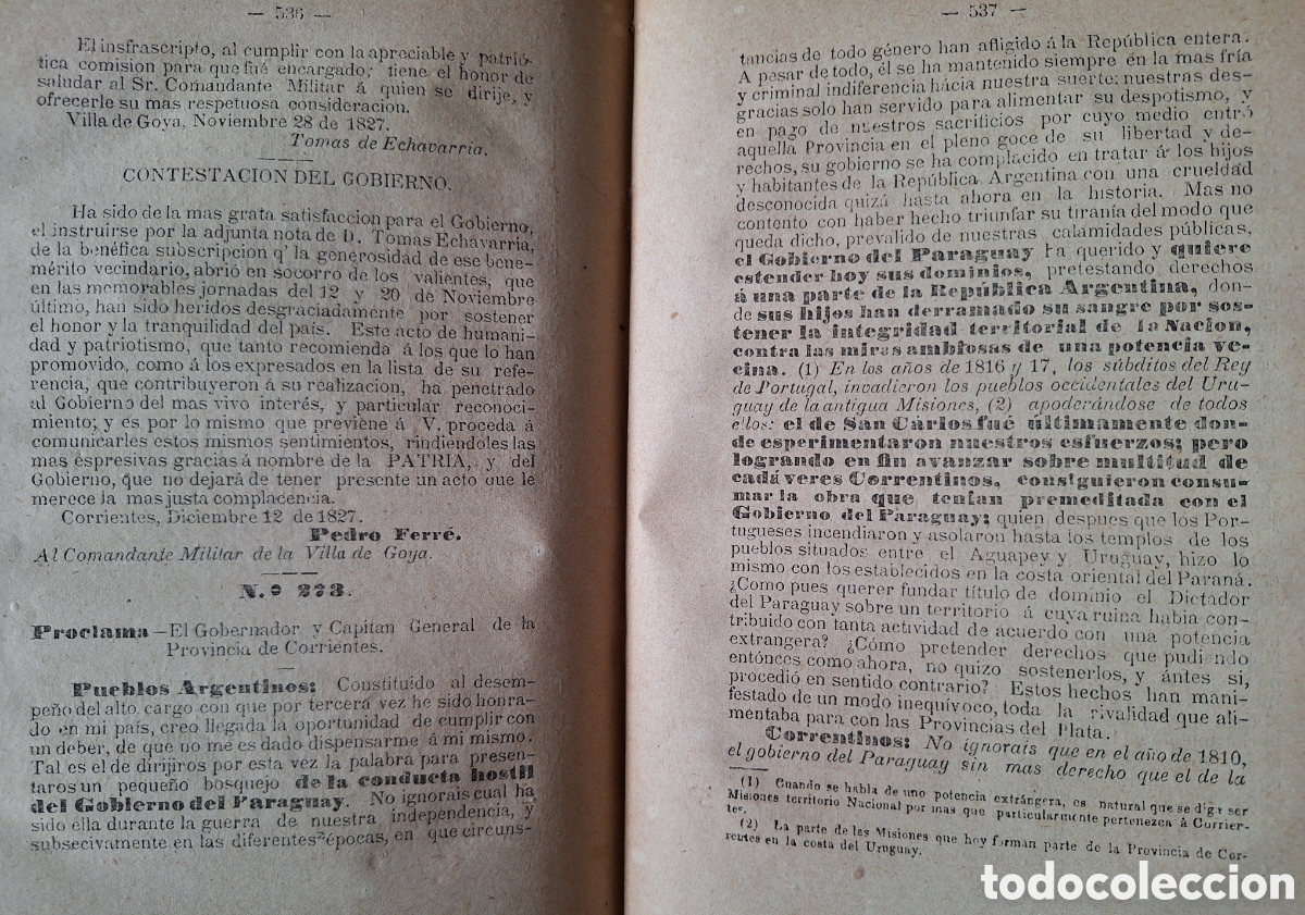 Libros antiguos: COLECCION DE 3 OBRAS DATOS Y DOCUMENTOS REFERENTES A MISIONES COMO INTEGRANTE DE CORRIENTES 1877 - Foto 18