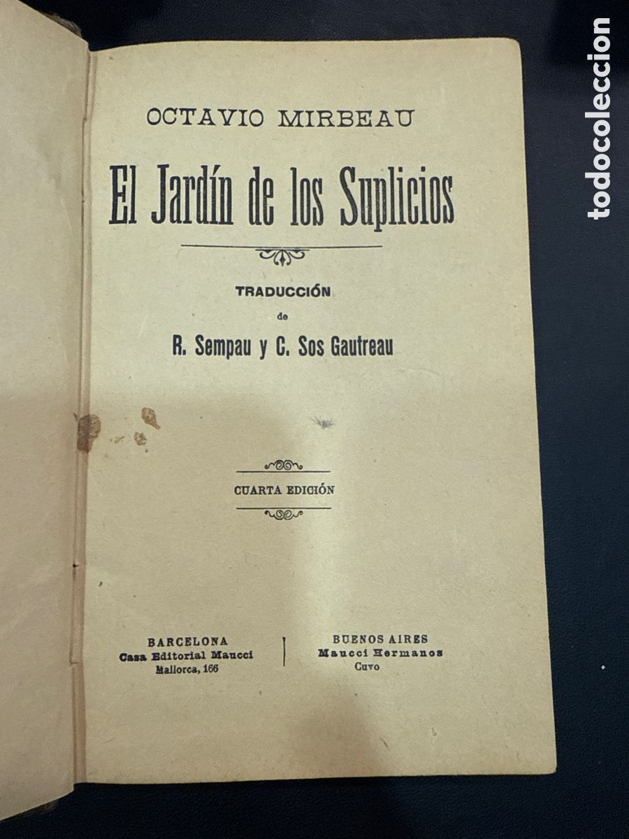 Libros antiguos: MIRBEAU, Octavio. El jard&iacute;n de los suplicios - Foto 1