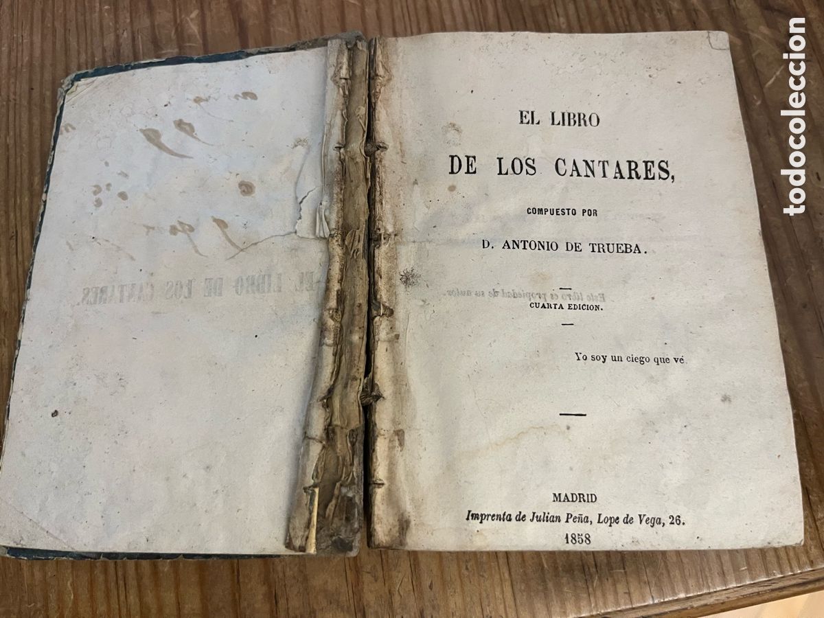Libros antiguos: R30968 EL LIBRO DE LOS CANTARES ANTONIO DE TRUEBA CUARTA EDICION 1858 - Foto 4