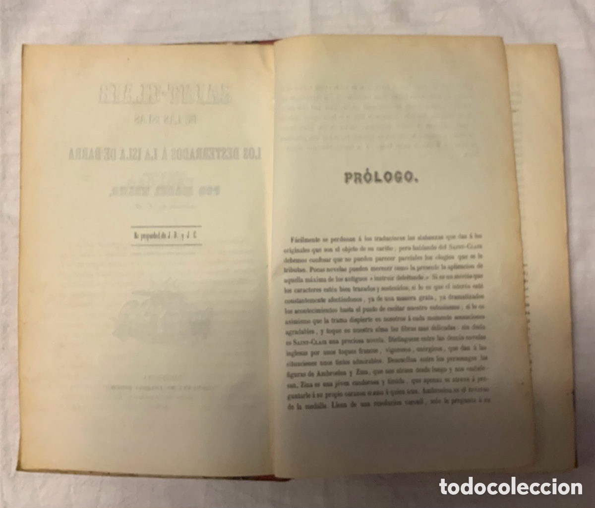 Libros antiguos: Saint-Clair de las islas. Isabel Helme. 1857 - Foto 4