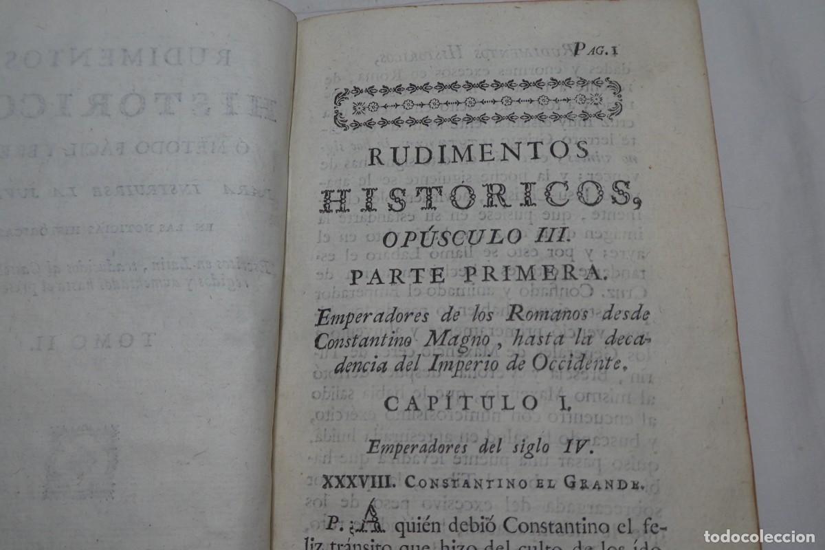 Libros antiguos: Rudimentos Hist&oacute;ricos 1787. - Foto 13