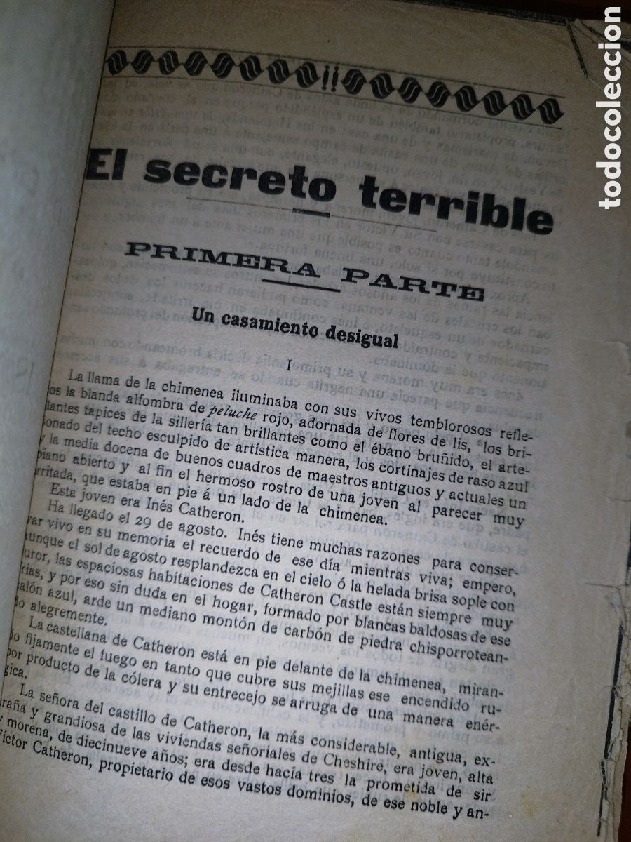 Libros antiguos: A. FLEMING: EL SECRETO TERRIBLE. ED. EL MERCANTIL DE ARAGON, 1900. - Foto 4
