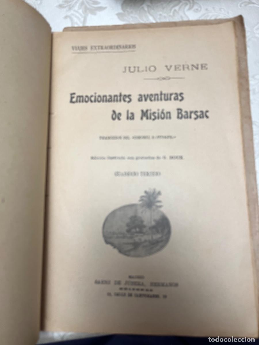 Libros antiguos: Verne, Julio.- Aventuras de la Misi&oacute;n Barsac. - Foto 4
