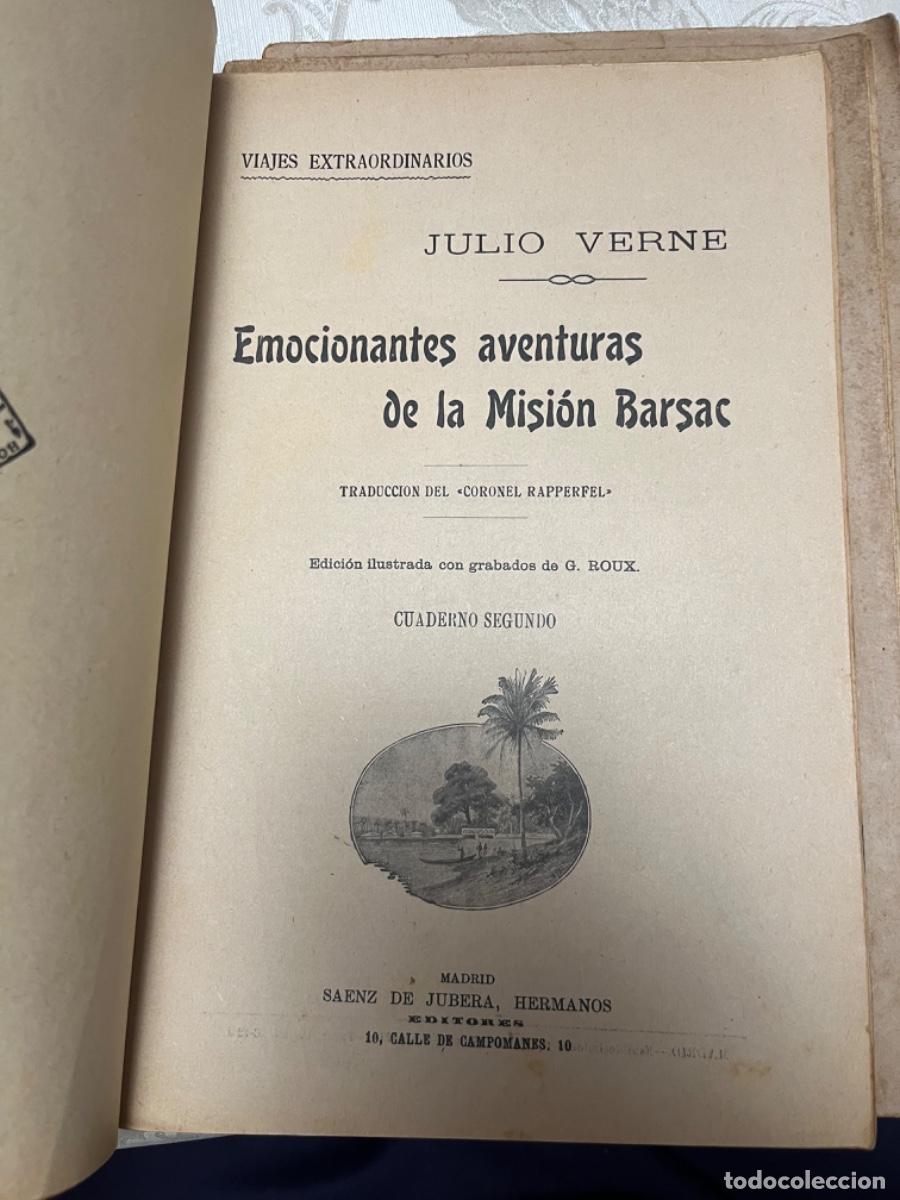 Libros antiguos: Verne, Julio.- Aventuras de la Misi&oacute;n Barsac. - Foto 6