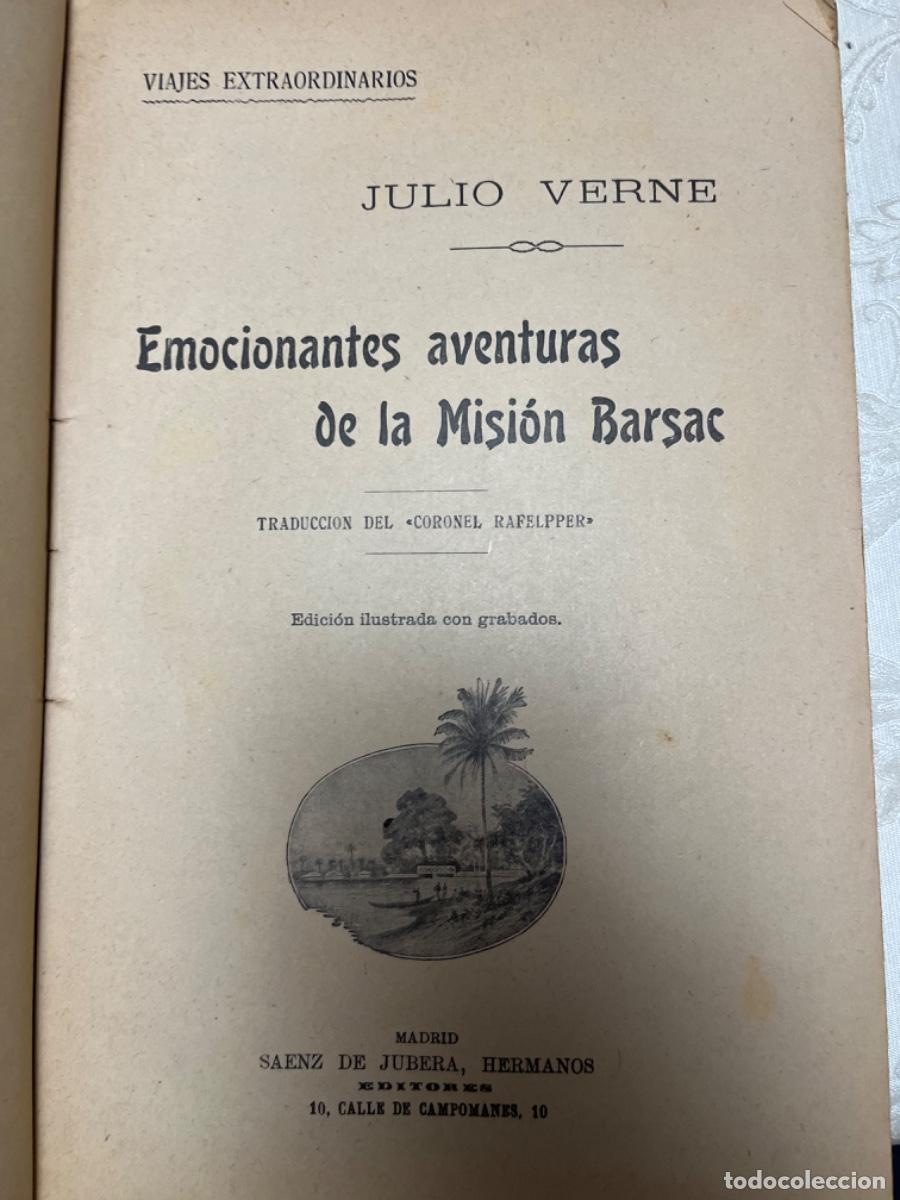 Libros antiguos: Verne, Julio.- Aventuras de la Misi&oacute;n Barsac. - Foto 10
