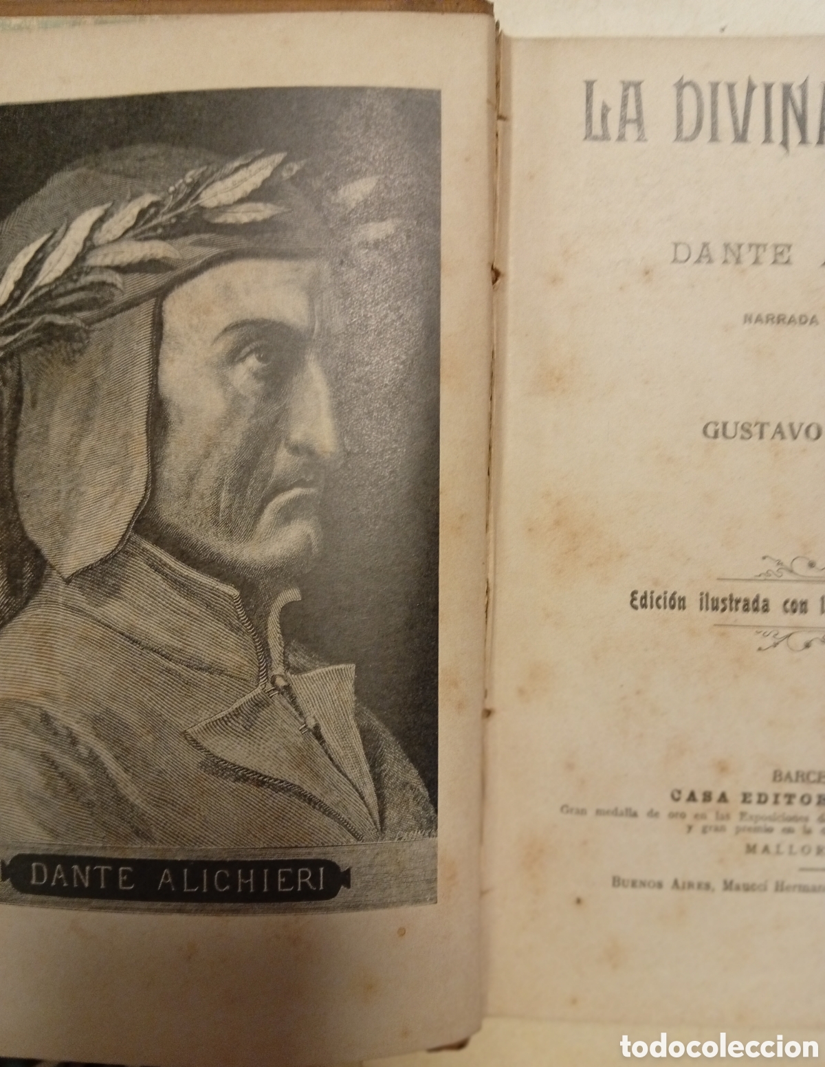 Libros antiguos: Antiguo libro La divina comedia - Foto 2