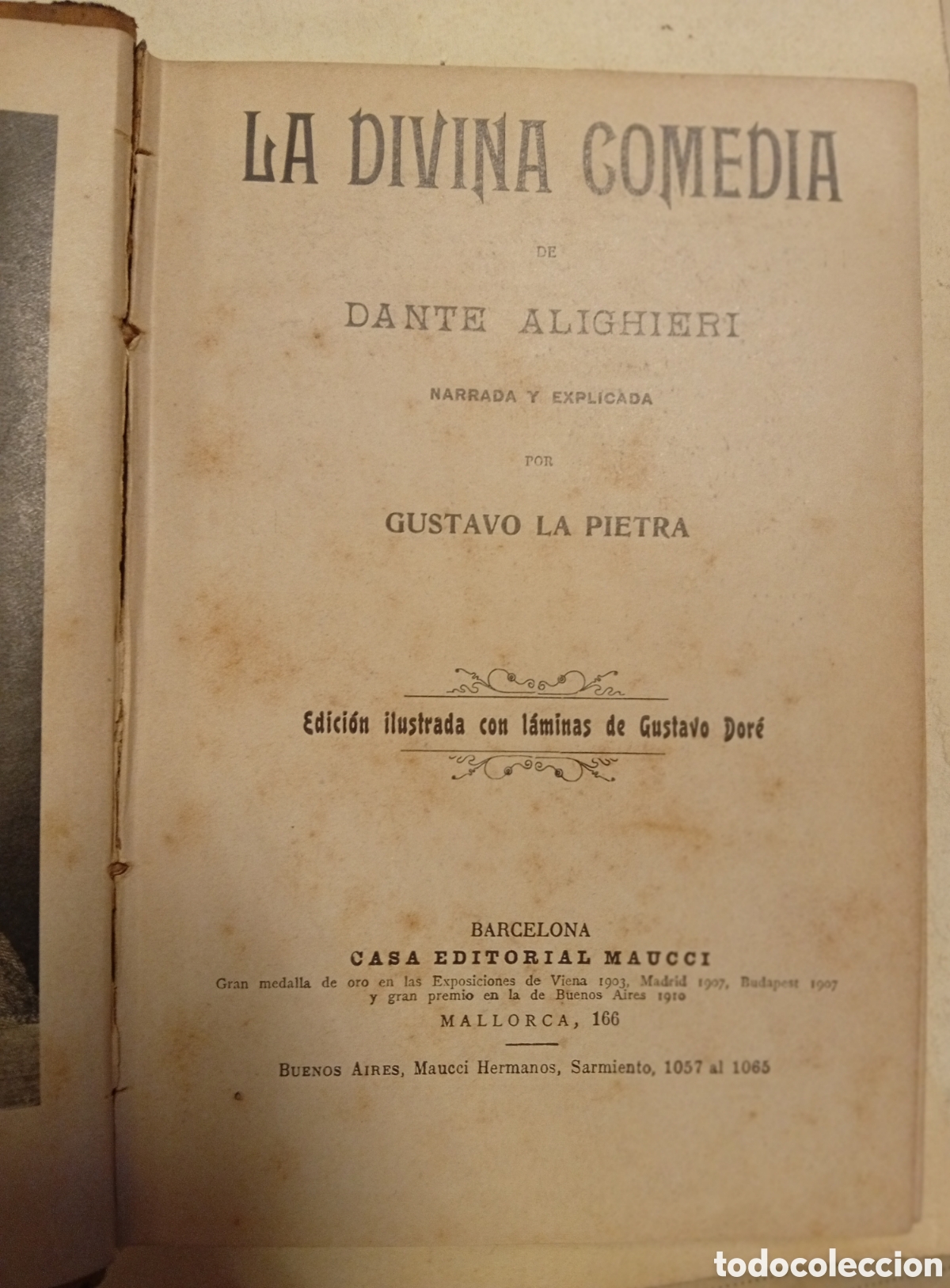 Libros antiguos: Antiguo libro La divina comedia - Foto 1
