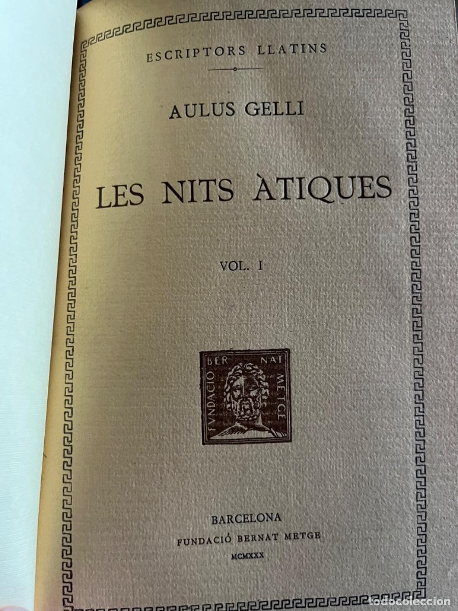 Libros antiguos: Aulus Gelli.- Les nits atiques. (2 vols.) - Foto 2