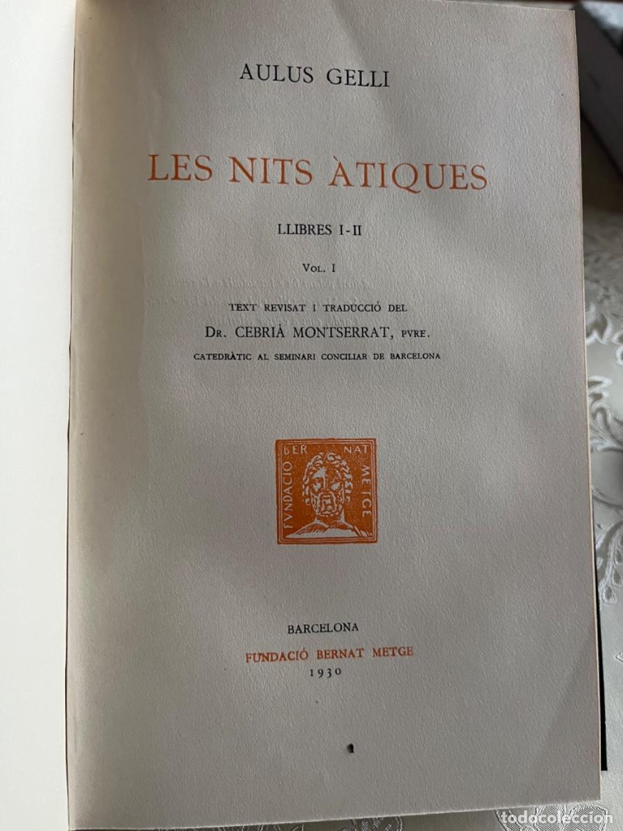 Libros antiguos: Aulus Gelli.- Les nits atiques. (2 vols.) - Foto 3