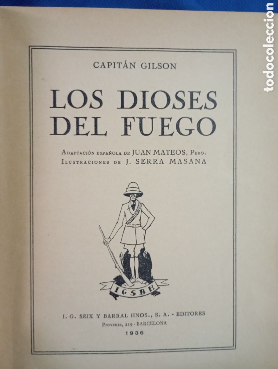 Libros antiguos: Capit&aacute;n Gilson, Los dioses del fuego - Foto 2