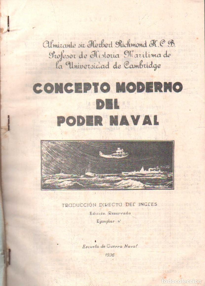 Libros antiguos: CONCEPTO MODERNO DEL PODER NAVAL. A-MNAV-1125 - Foto 1