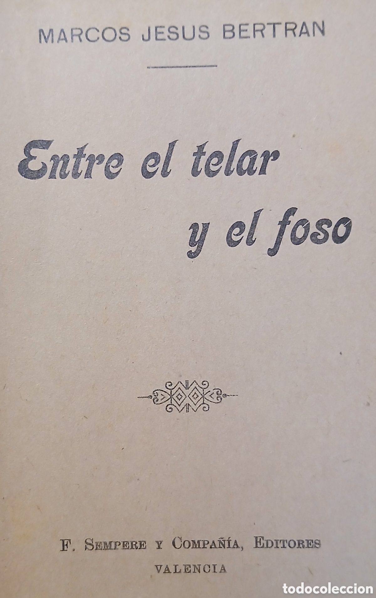 Libros antiguos: Entre el telar y el foso - Foto 1