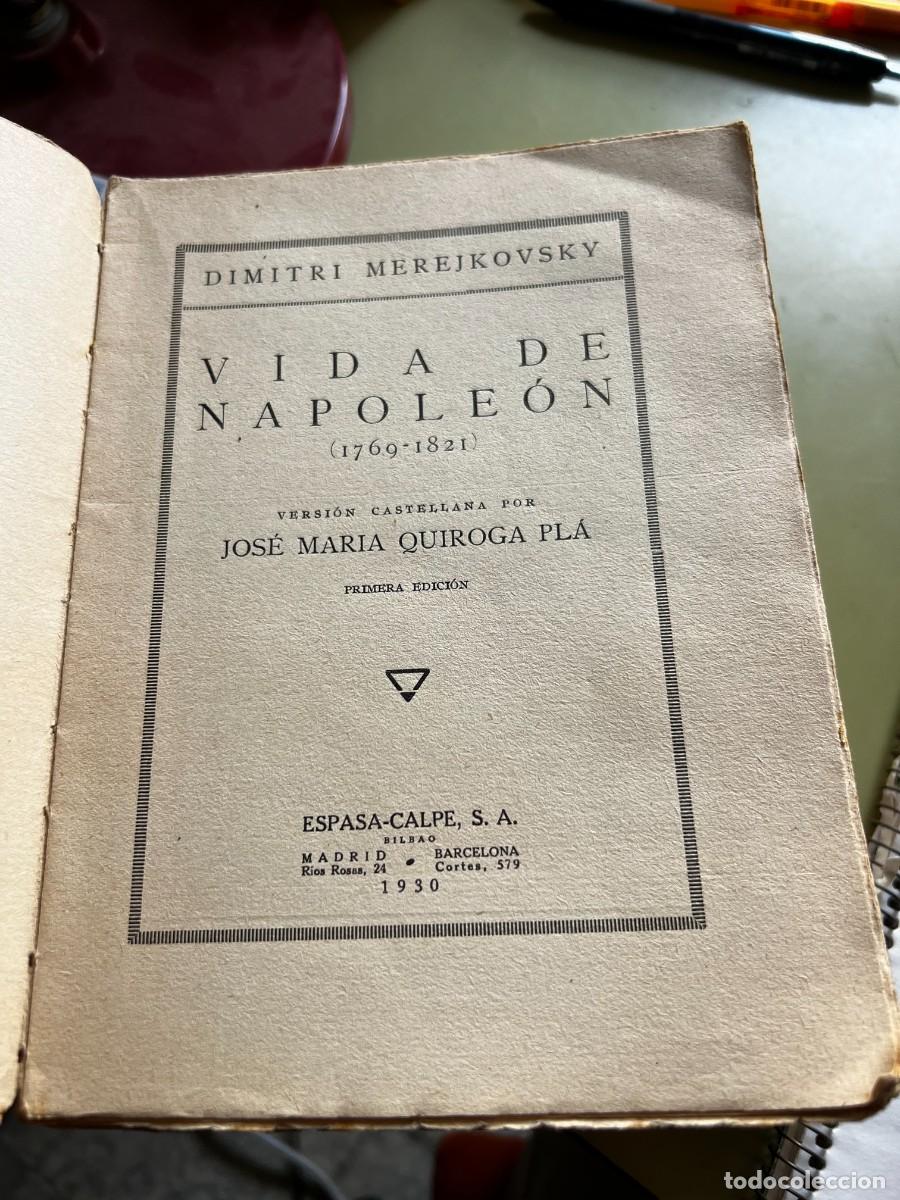 Libros antiguos: Vida de Napoleon. Dimitri Merejkovsky. 1930. Espasa Calpe. - Foto 2