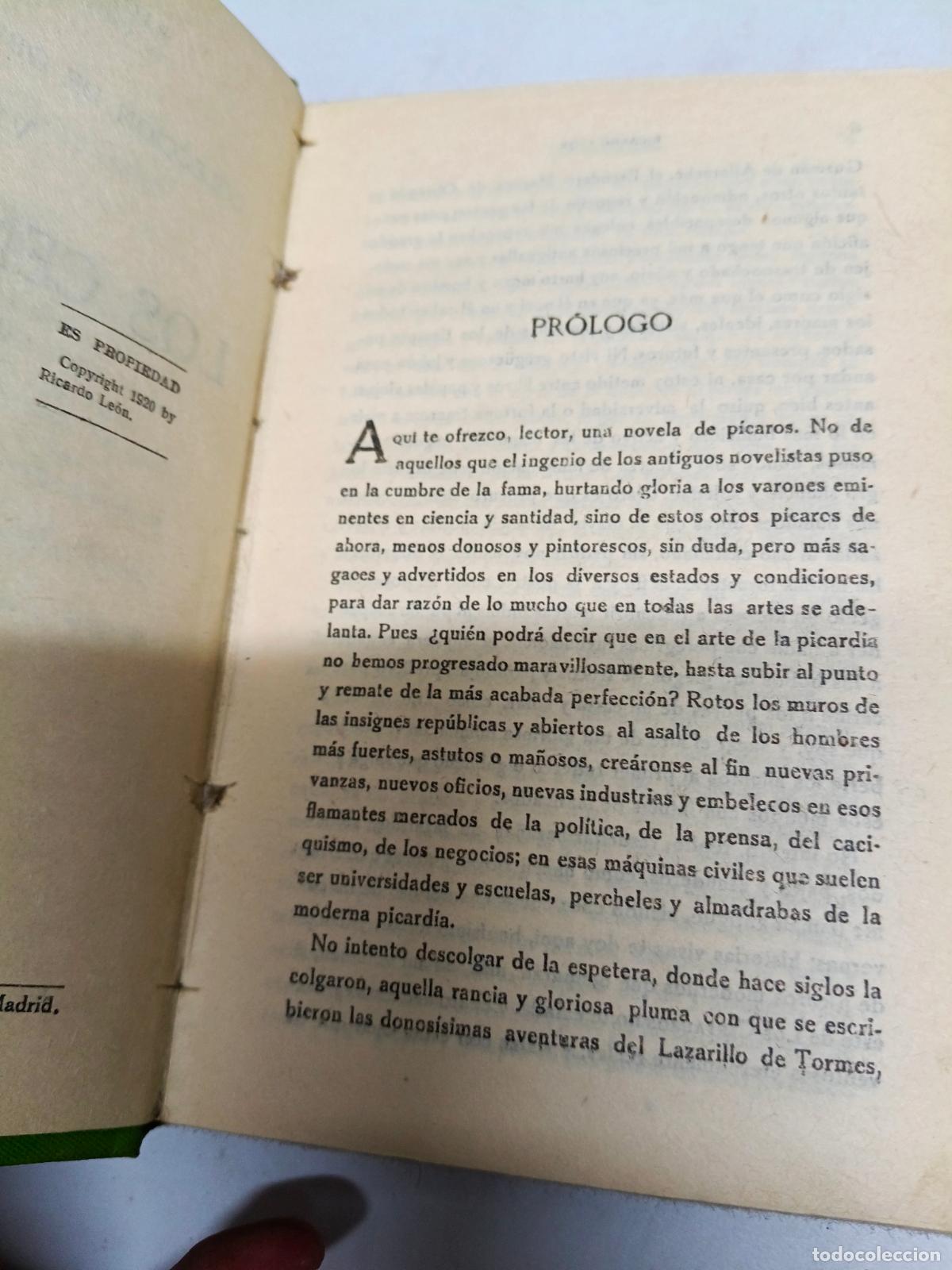 Libros antiguos: LE&Oacute;N, Ricardo. Los Centauros. Novela. 1920. - Foto 3