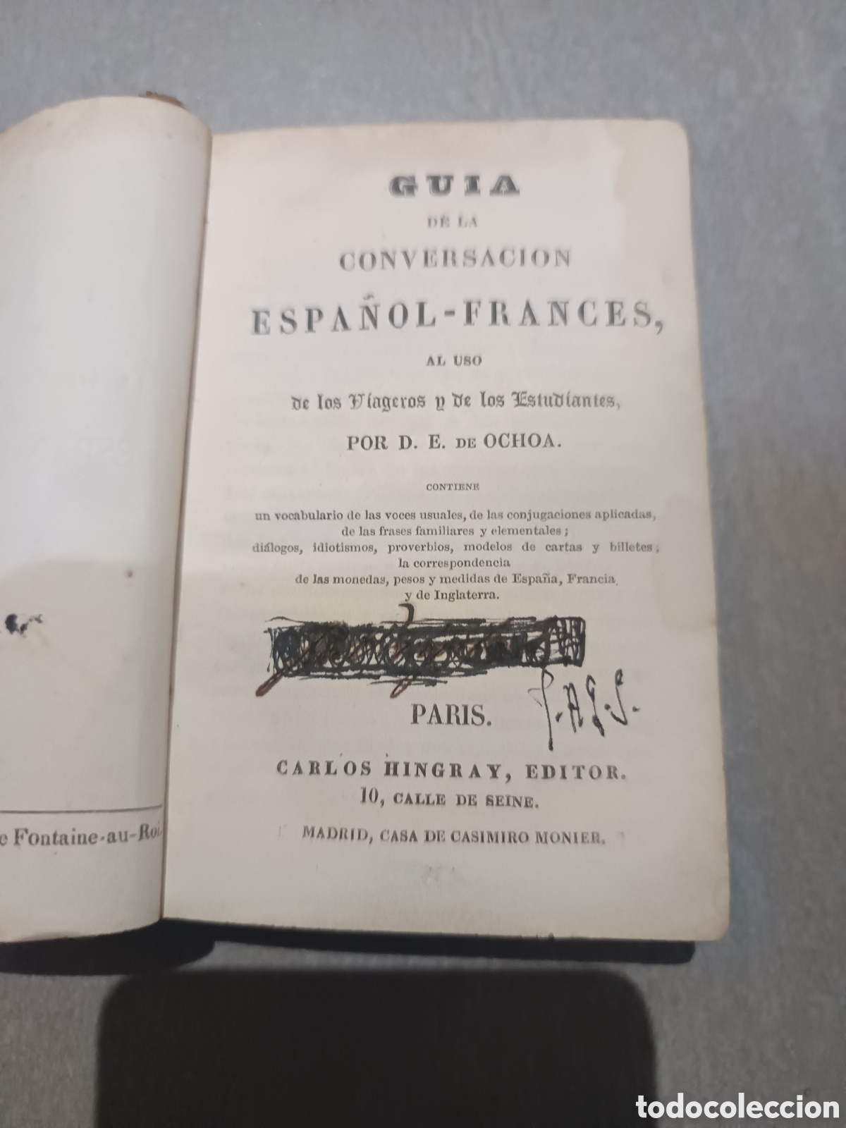 Libros antiguos: Guia de la conversaci&oacute;n espa&ntilde;ol franc&eacute;s - Foto 1
