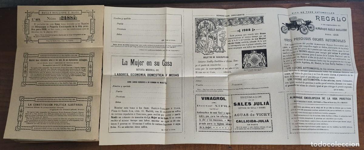 Libros antiguos: ALMANAQUE BAILLY- BAILLIERE -- 1908 -- - Foto 4