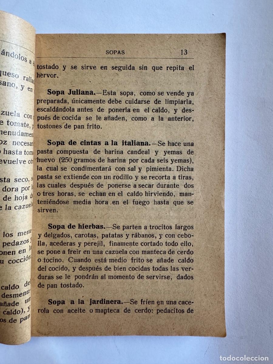 Libros antiguos: LIBRO COCINERO ESPA&Ntilde;OL 7 EDICION A&Ntilde;O 1936 - Foto 6