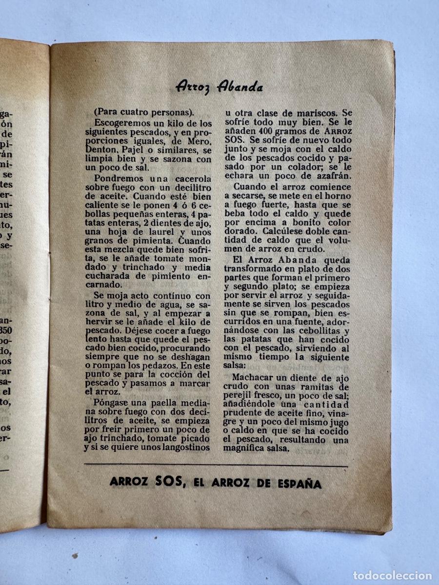 Libros antiguos: LIBRO COCINA SOS ARROZES - Foto 5