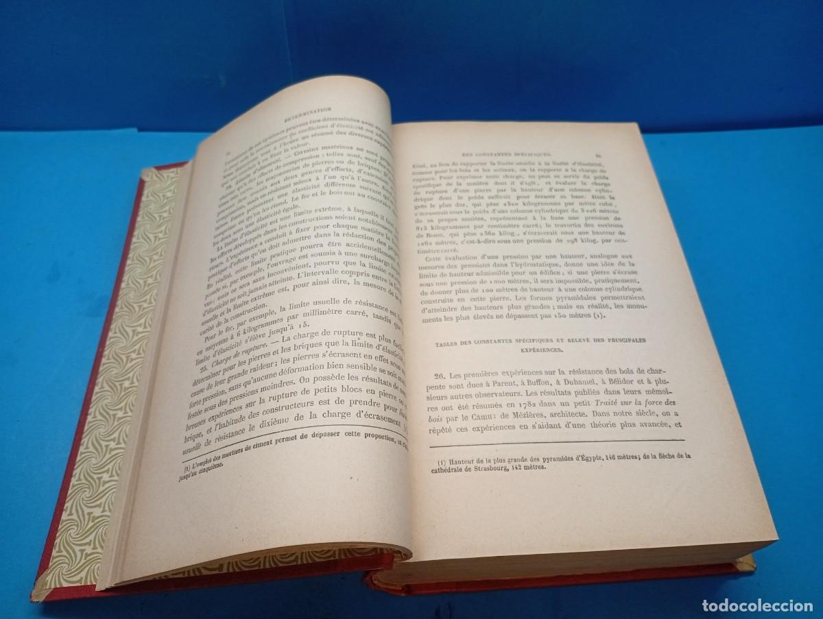 Libros antiguos: COURS DE M&Eacute;CANIQUE APPLIQU&Eacute;E AUX CONSTRUCTIONS. - EDOUARD COLLIGNON - Foto 5