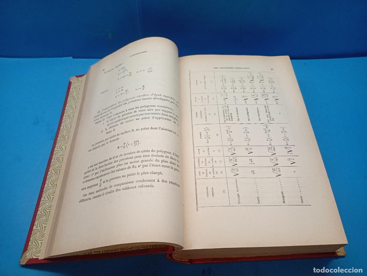 Libros antiguos: COURS DE M&Eacute;CANIQUE APPLIQU&Eacute;E AUX CONSTRUCTIONS. - EDOUARD COLLIGNON - Foto 6