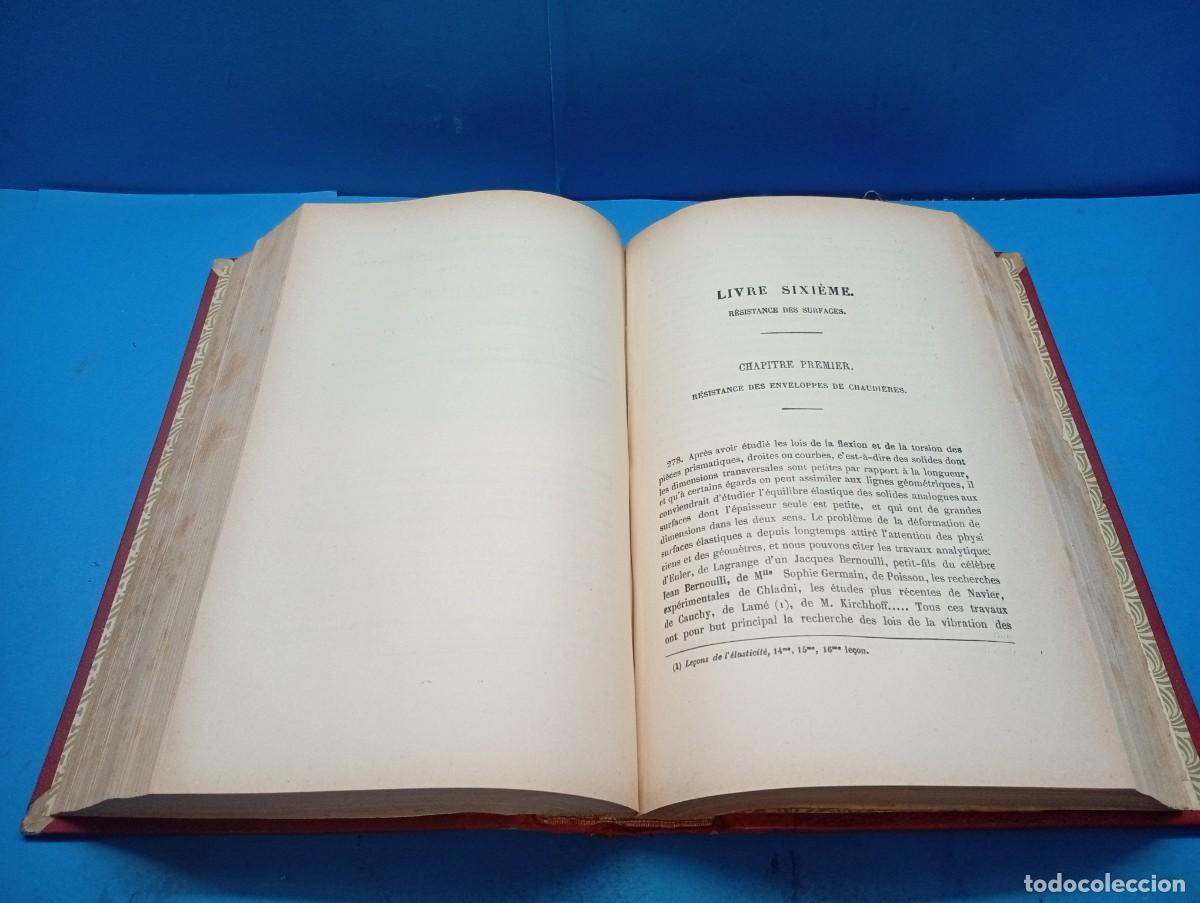 Libros antiguos: COURS DE M&Eacute;CANIQUE APPLIQU&Eacute;E AUX CONSTRUCTIONS. - EDOUARD COLLIGNON - Foto 10