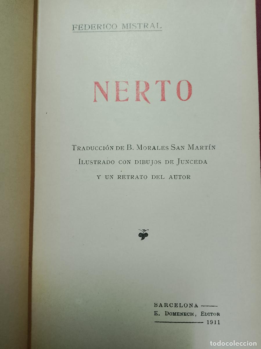 Libros antiguos: Federico Mistral: Nerto (E. Domenech, Editor. 1911) - Foto 4