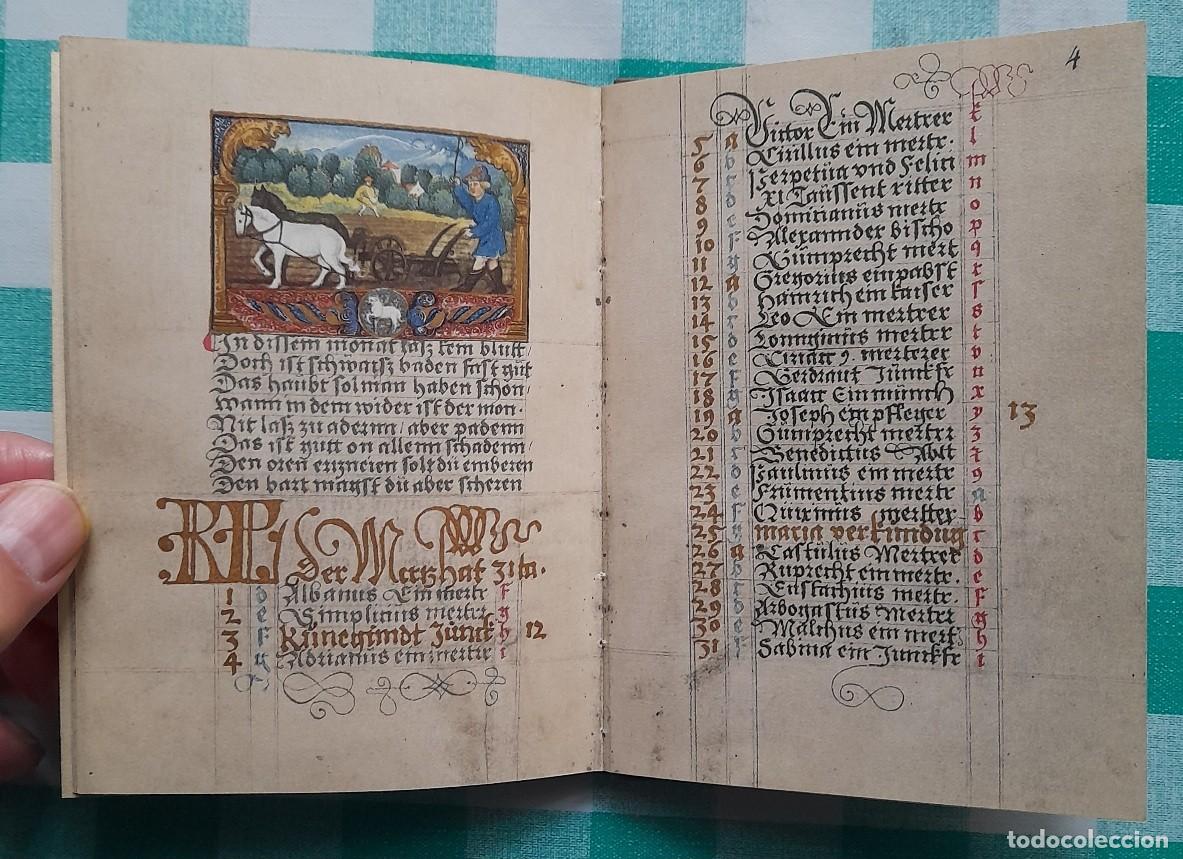Libros antiguos: Facs&iacute;mil &iacute;ntegro del Calendario de Glockendon (s. XIV) - Foto 4