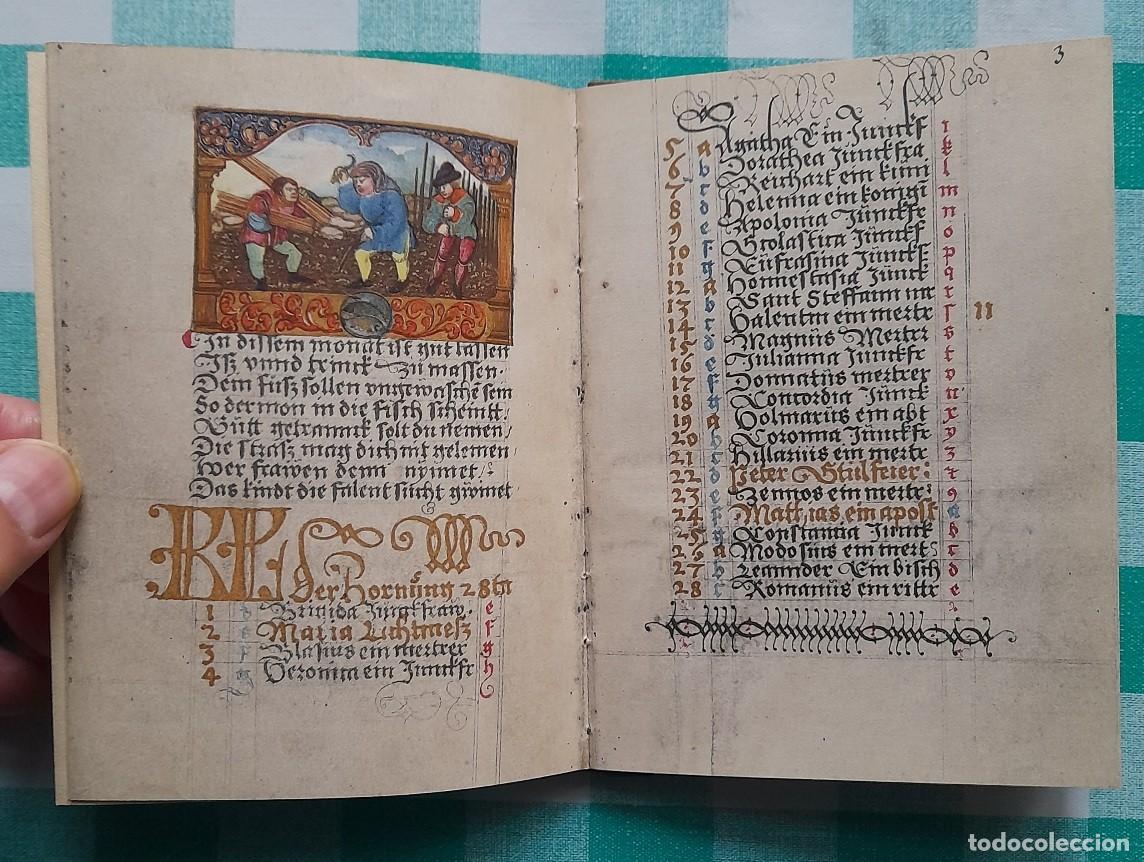 Libros antiguos: Facs&iacute;mil &iacute;ntegro del Calendario de Glockendon (s. XIV) - Foto 5