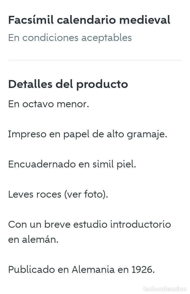 Libros antiguos: Facs&iacute;mil &iacute;ntegro del Calendario de Glockendon (s. XIV) - Foto 9