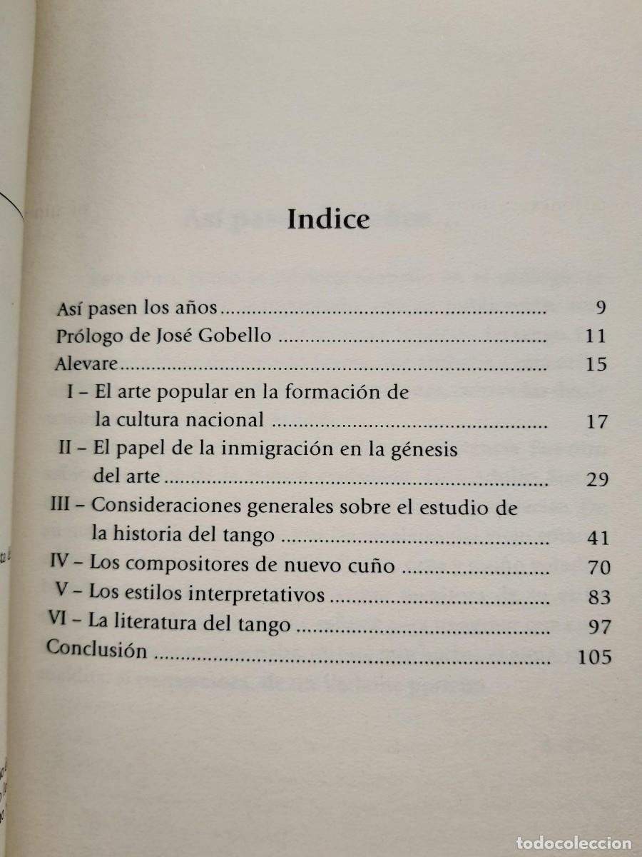 Libros antiguos: EL TANGO SU HISTORIA Y EVOLUCION HORACIO FERRER - Foto 4