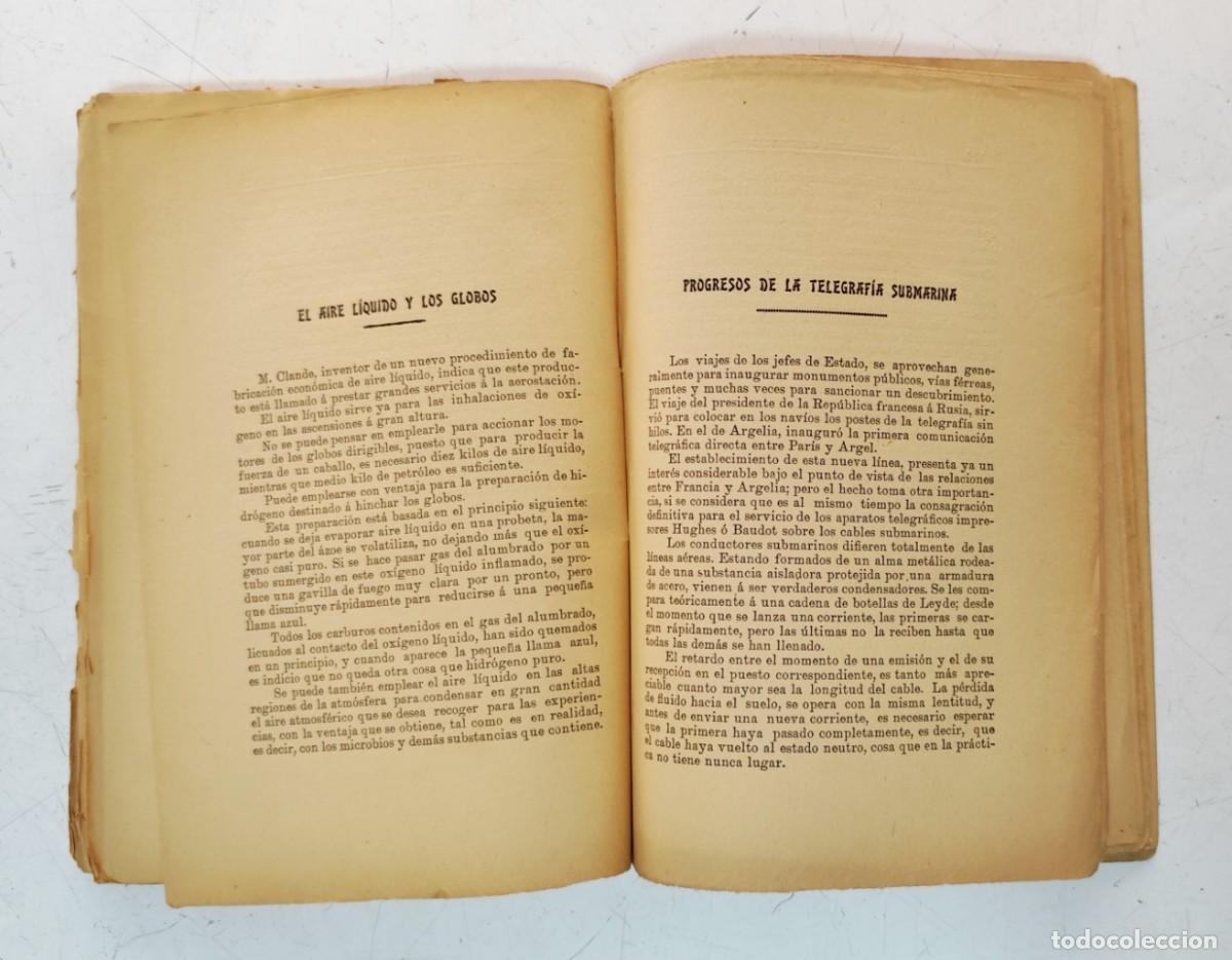 Libros antiguos: Curiosidades cient&iacute;ficas. D. Lesmes Fermoso Blanco. 1904 - Foto 5