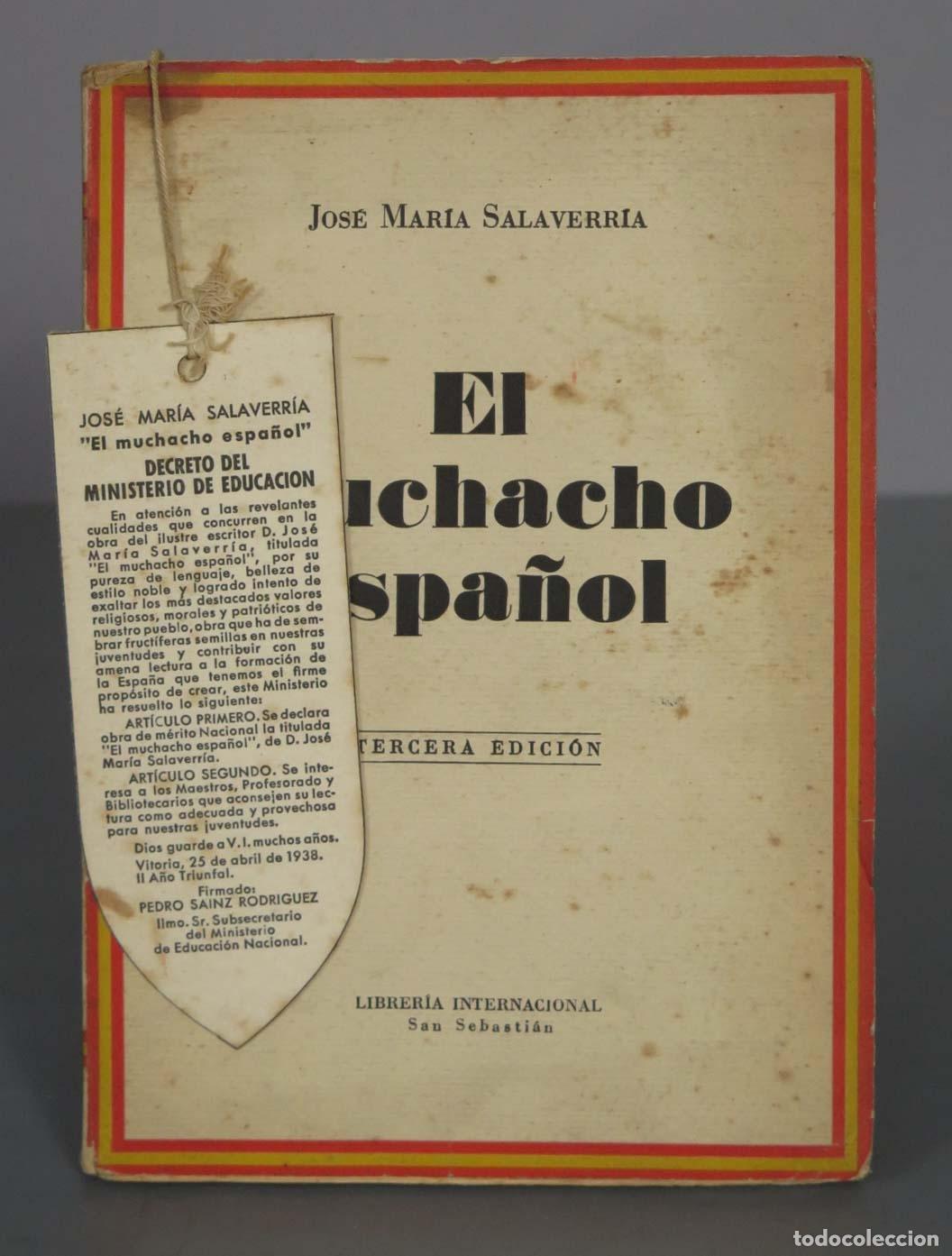 Libros antiguos: El muchacho espa&ntilde;ol. Jos&eacute; Mar&iacute;a Salaverr&iacute;a. - Foto 1