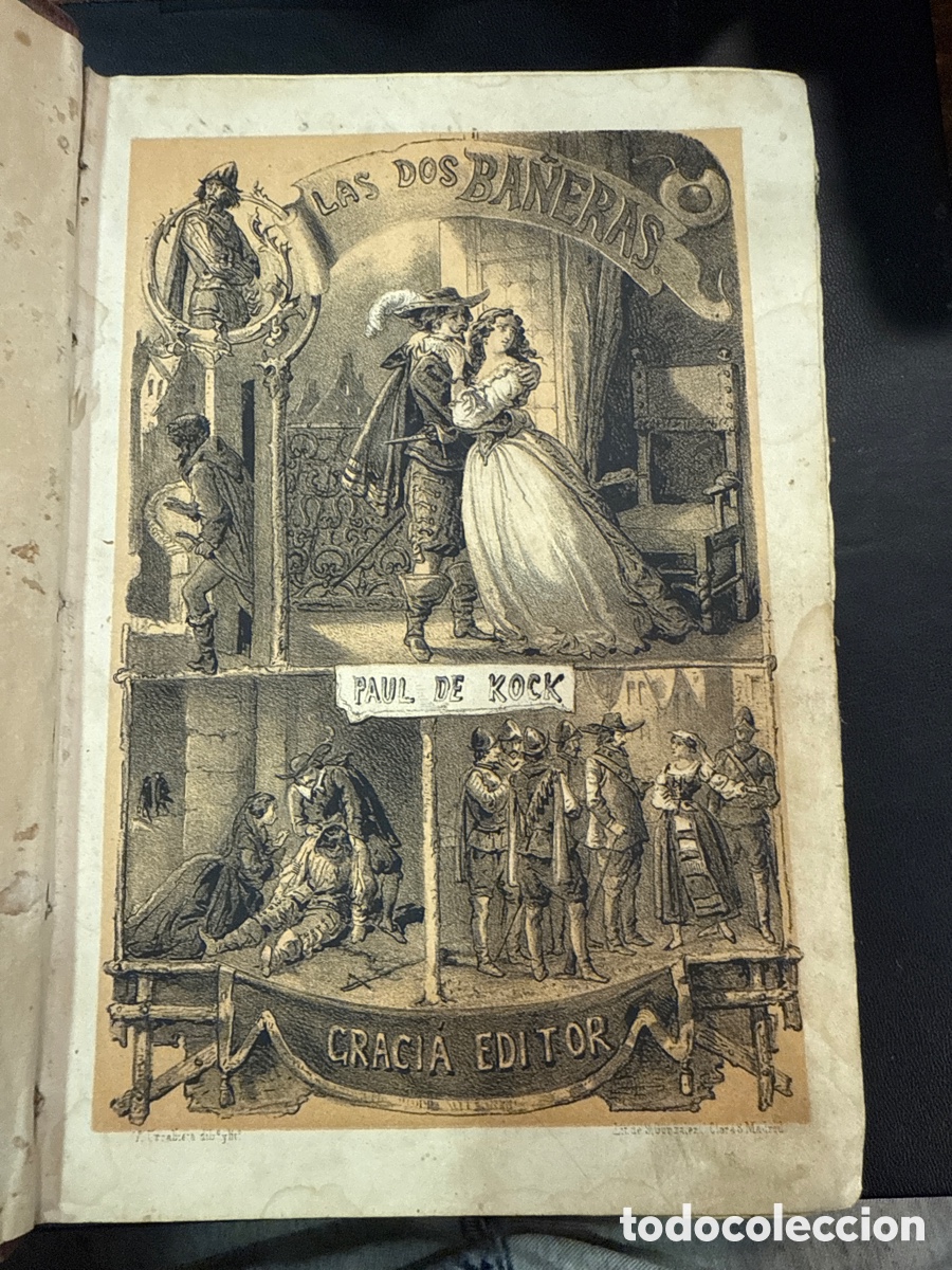 Libros antiguos: KOCK, Paul de. Las dos ba&ntilde;eras: novela escrita en franc&eacute;s - Foto 1