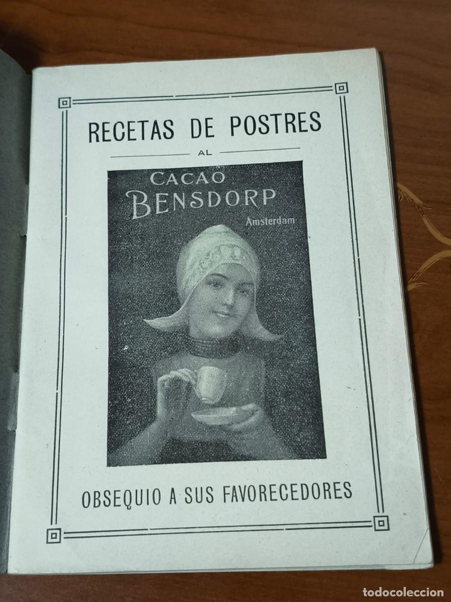 Libros antiguos: Cacao Bensdorp. Recetas escogidas - Foto 2