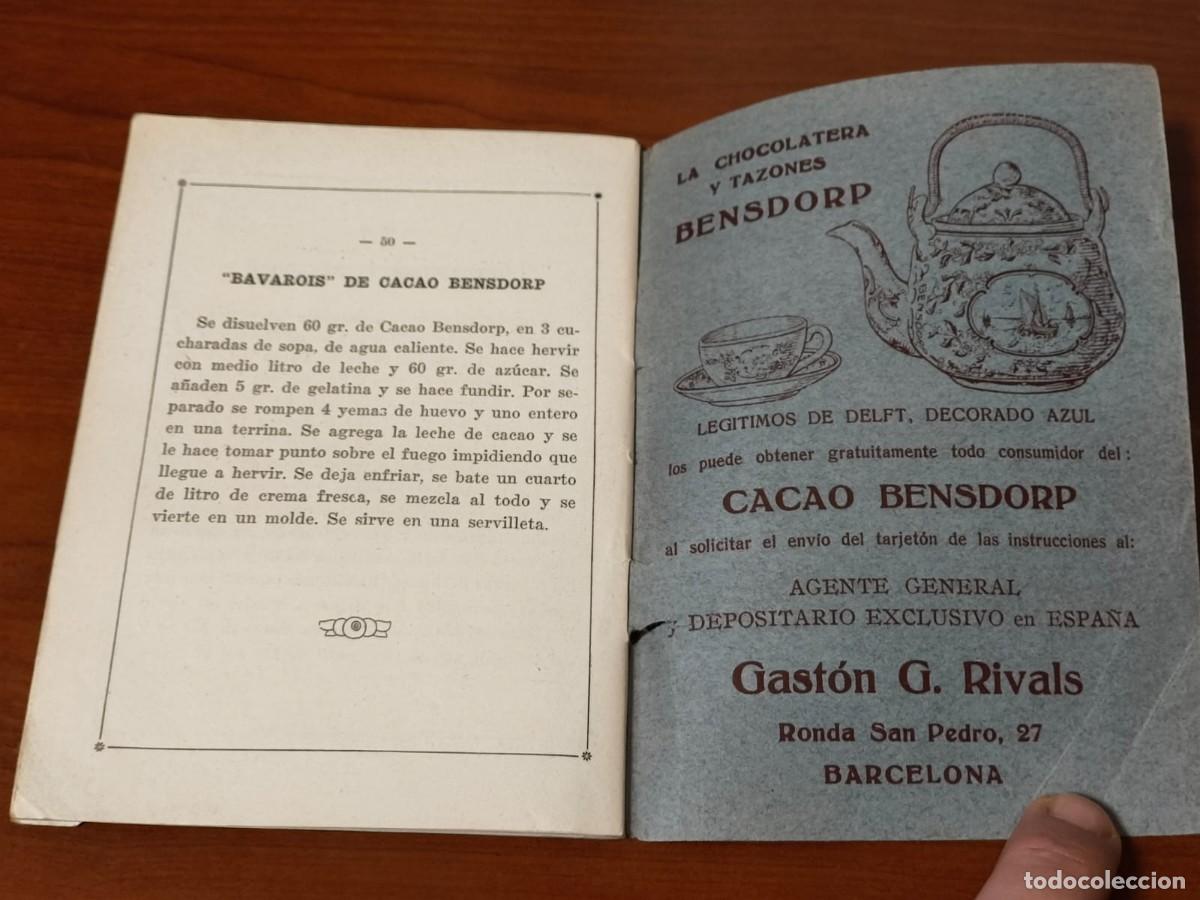 Libros antiguos: Cacao Bensdorp. Recetas escogidas - Foto 5