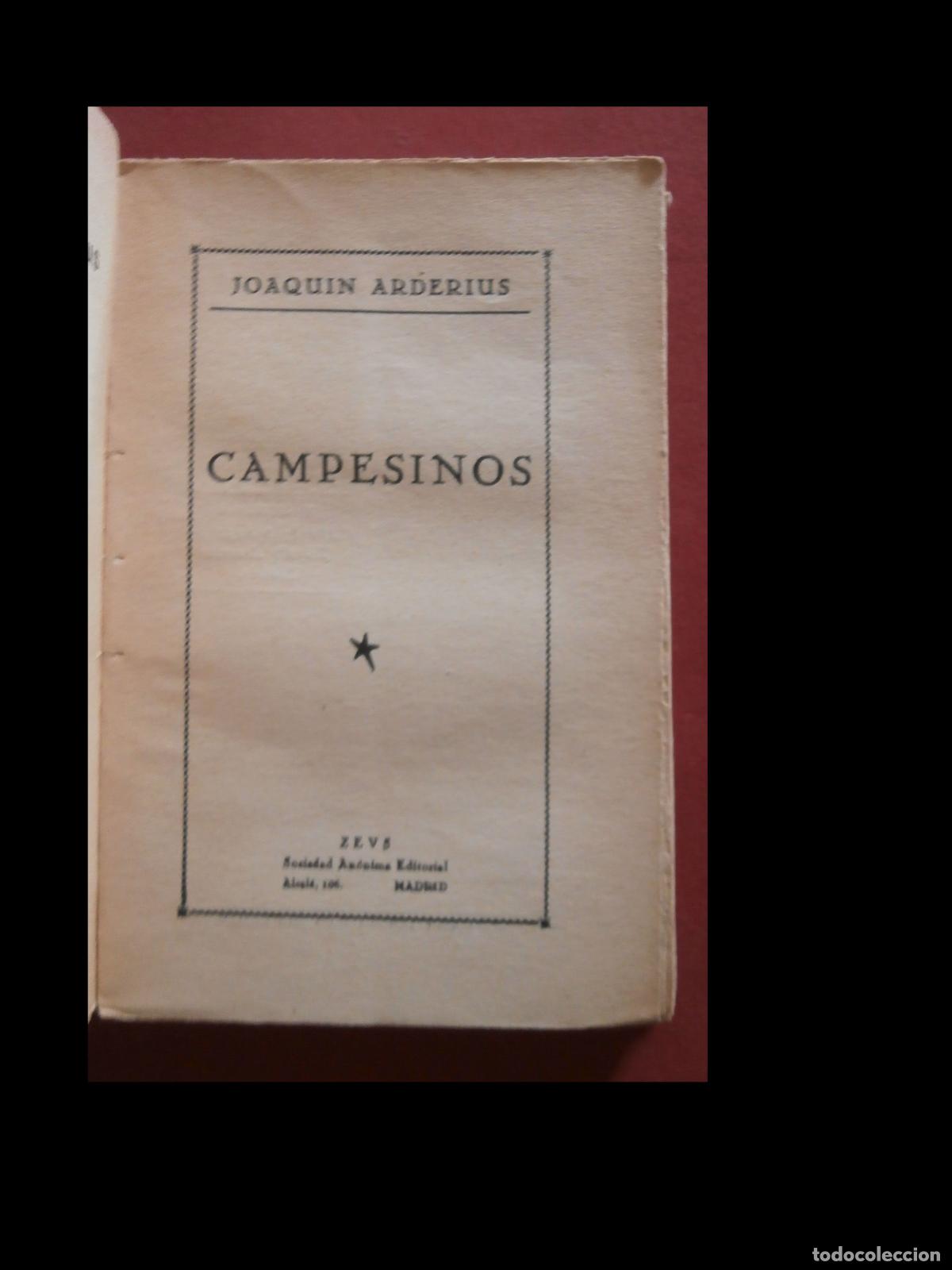 Libros antiguos: Campesinos. Joaquin Arderius - Foto 6
