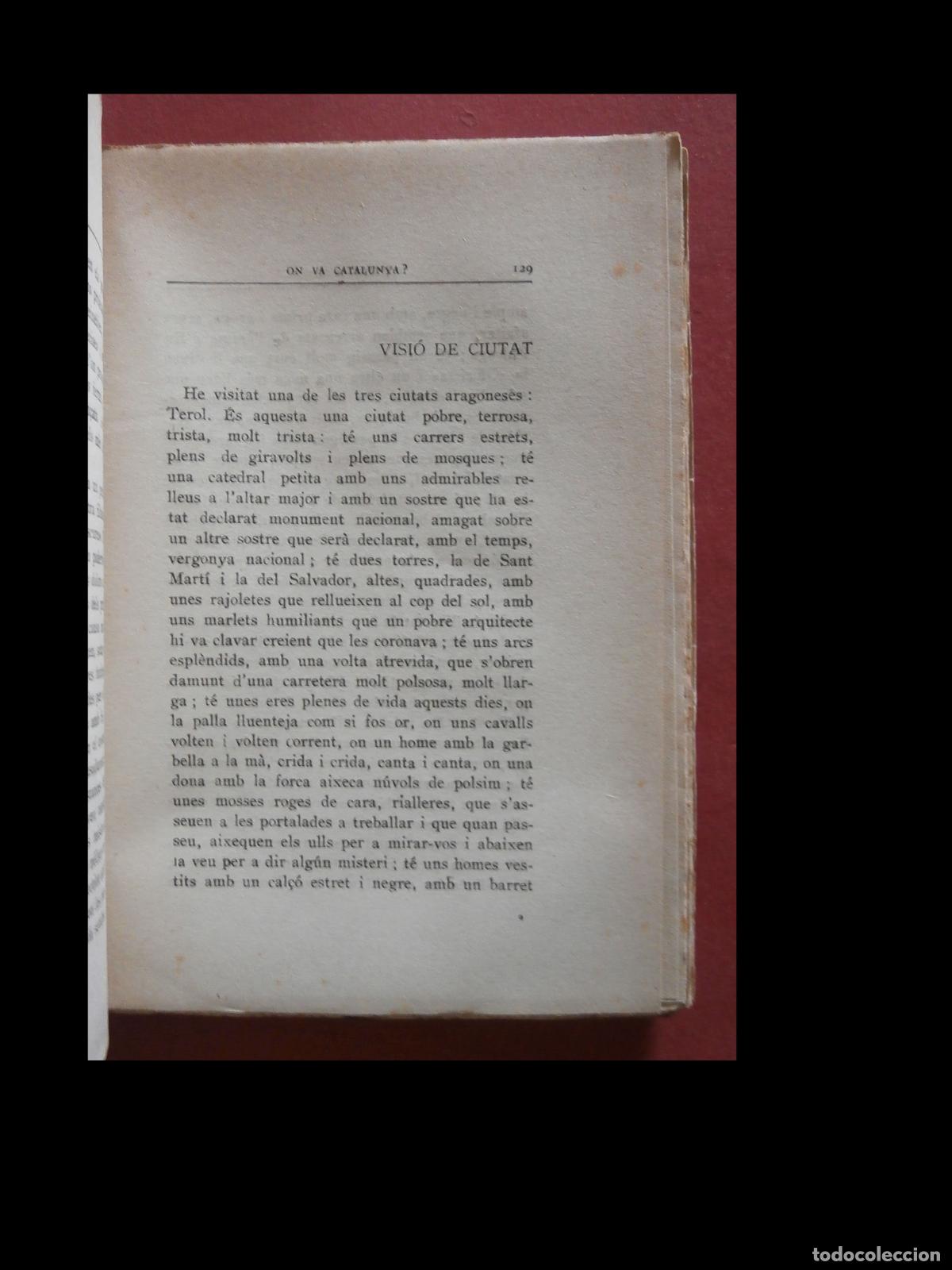 Libros antiguos: On va Catalunya?. Marcel&iacute; Domingo - Foto 2