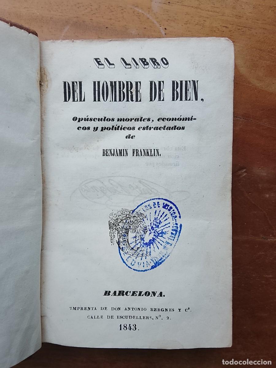 Libros antiguos: El libro del hombre de bien, 1843 - Foto 3