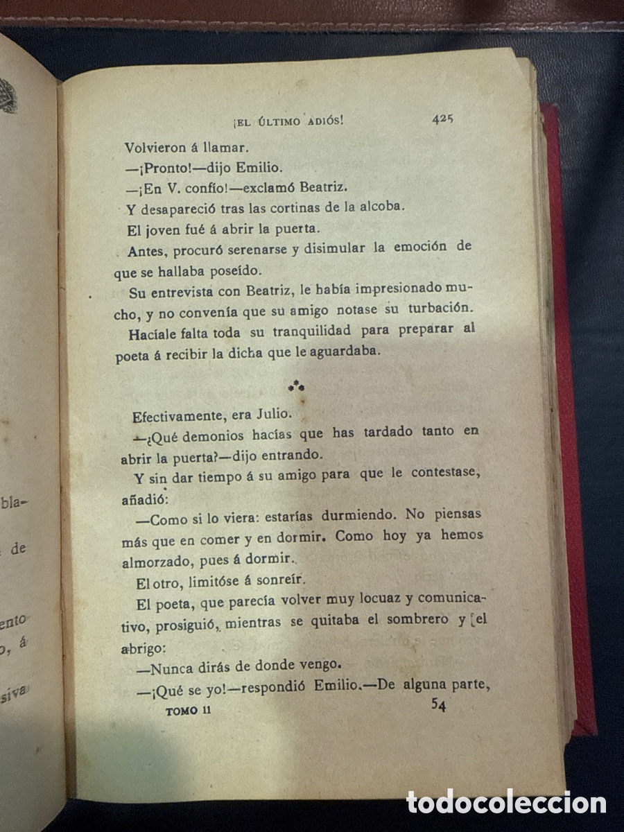 Libros antiguos: VAL, Luis de. El &uacute;ltimo adi&oacute;s o Los dramas del hogar. Tomo II - Foto 4