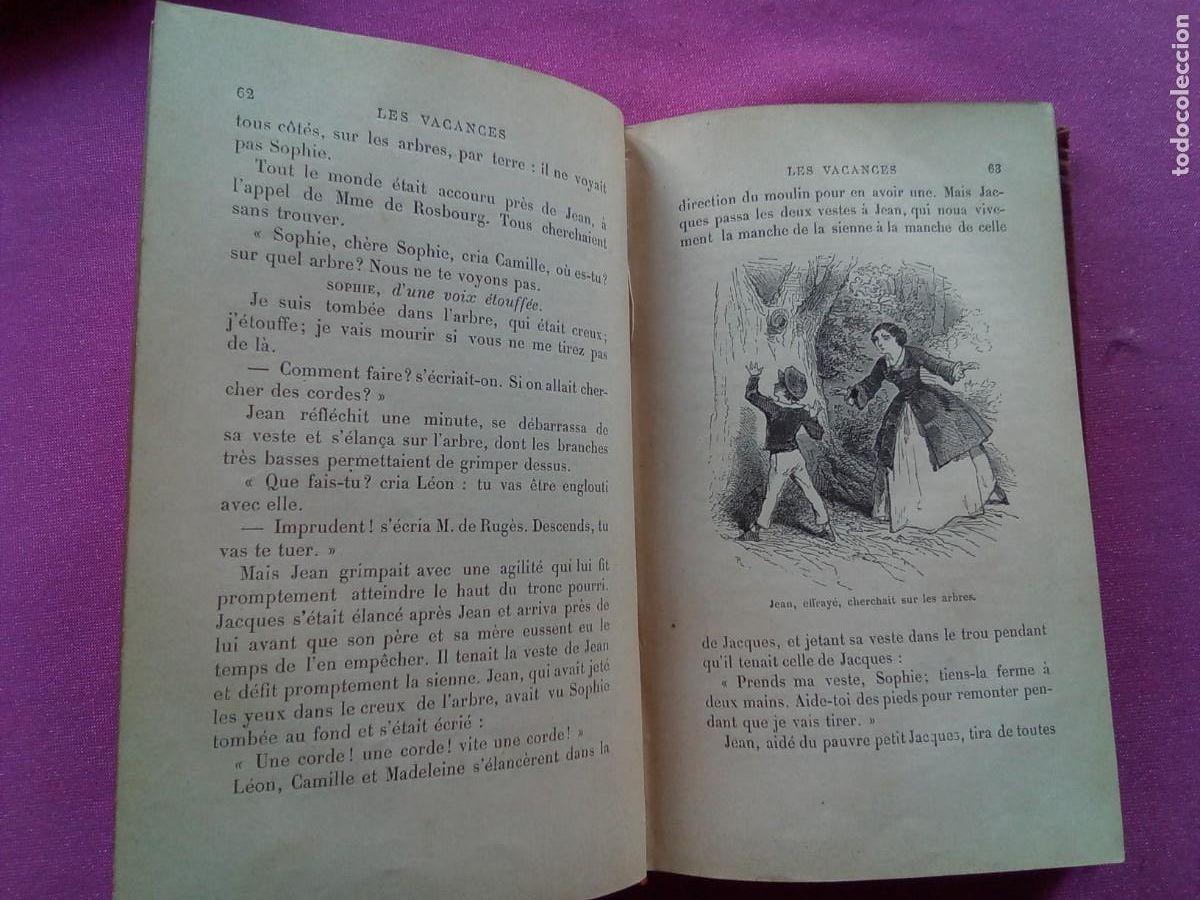 Libros antiguos: LES VACANCES. Mme LA COMTESSE DE S&Eacute;GUR 1896 . L5V4 - Foto 4
