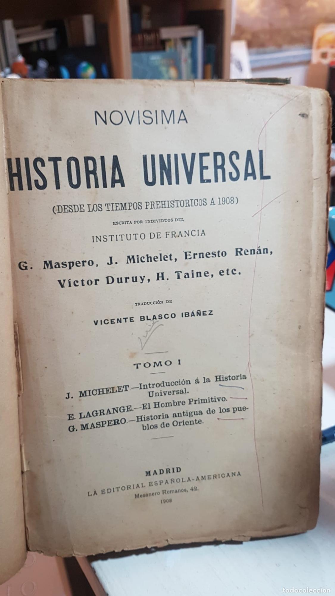 Libros antiguos: Historia Universal I - Michelet - Michelet - Foto 2
