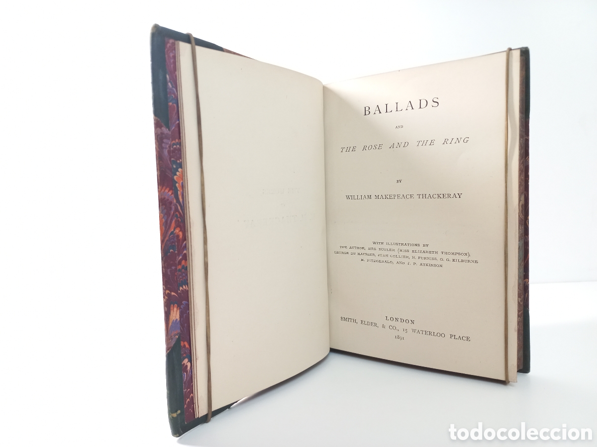 Libros antiguos: Ballads and the Rose and the Ring. Thackeray. Smith, Elder & Co, 1891. - Foto 5
